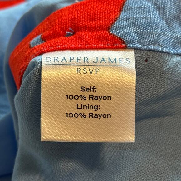 Draper James RSVP Floral Top Womens XXL Red Blue Sleeveless Button Side Tank - Picture 8 of 10